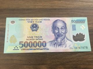 500000 X 1 Vietnamese Dong Banknote.  500,  000 Vnd Bill.  Cir.  Single Note.