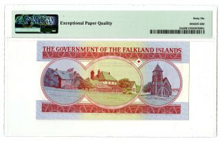 Falkland Islands.  Government of.  1983 Issued 5 Pounds,  P - 12a,  PMG Gem Unc 66 EPQ 2