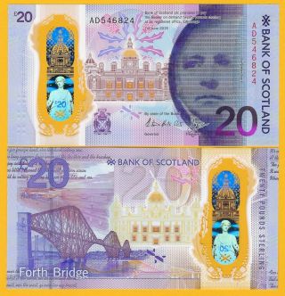 Scotland 20 Pounds P - 2020 Bank Of Scotland Unc Polymer Banknote