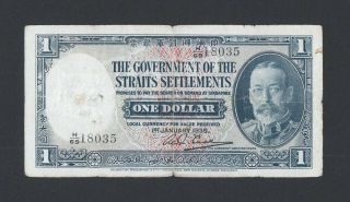 Straits Settlements 1 Dollar 1935 (pick 16b) H/69 18035