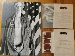 David Bowie Official 1976 Fan Club Young Americans Posters Letters,  Mailer