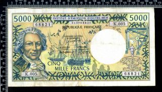 Pacifique Français / 5 000 Francs 1996 (nd) / K.  005 - 68821