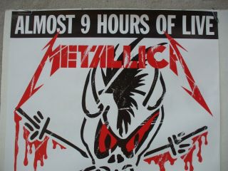 Metallica Almost 9 Hours of music promo poster for 1993 ' Live Sh t ' box set 2