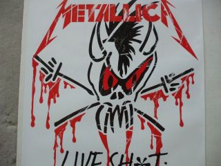 Metallica Almost 9 Hours of music promo poster for 1993 ' Live Sh t ' box set 3