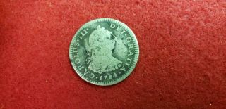 1784 Spanish Colony Mexico One (1) Reale King Carolus Iii Silver Coin Mo