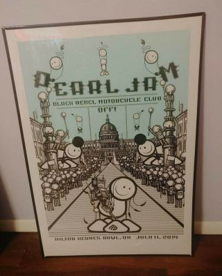 Pearl Jam Poster - July 2014 - Milton Keynes,  Uk - The London Police