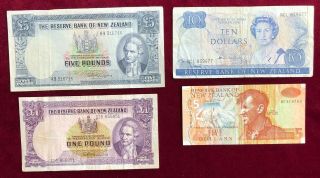 Zealand 1,  5 Pounds,  5,  10 Dollars 1940 - 99 Fine To Very Fine