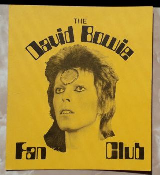 David Bowie Fan Club Membership Card Official Orginal Rare