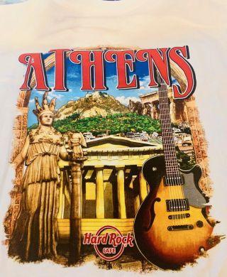 Hard Rock Cafe Athens 2016 City Tee White T - Shirt Xl Men 