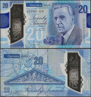 Northern Ireland 20 Pounds Danske Bank Unc,  2019/20 Polymer,  H Ferguson,  B504a@ Ebs