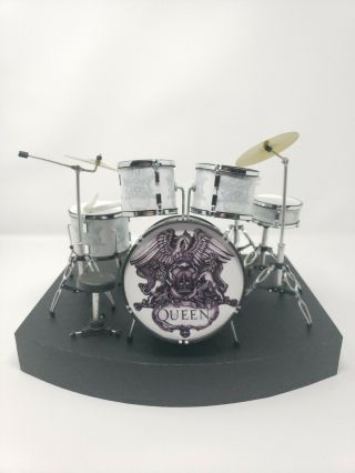 Roger Taylor Queen Miniature Drum Freddie Mercury Brian May John Deacon Mini Art