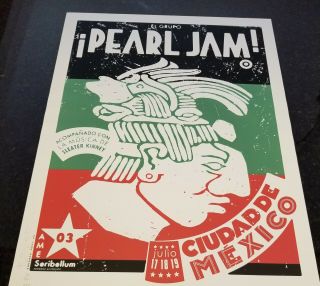 Pearl Jam Poster Mexico City 2003 S/n Ap2
