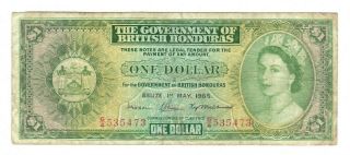 British Honduras 1965 1 Dollar Overprinted Belize