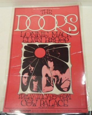 The Doors Feat.  Lonnie Mack And Elvin Bishop At The Cow Palace - Concert Poster