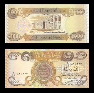 5,  000 Iraqi Dinar (5 X 1,  000) Uncirculated