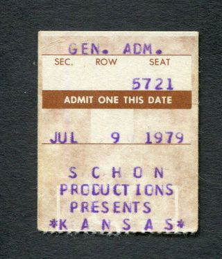 1979 Kansas Leroux Concert Ticket Stub Omaha Ne Dust In The Wind Monolith