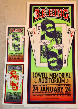 B.  B.  King York 1998 Screenprint Concert Poster & Handbill Mark Arminski