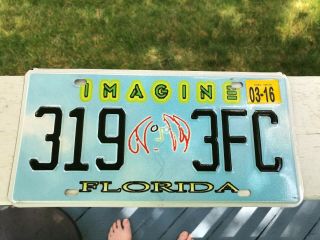 John Lennon Florida Imagine License Plate Tag - Beatles - Usa