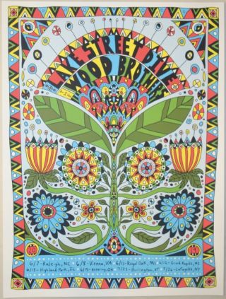 2019 Lake Street Dive Wood Brothers Tour Silkscreen Concert Poster By Nate Duval