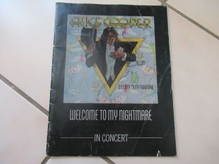 1975 Alice Cooper Welcome To My Nightmare Concert Tour Program Book