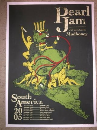 Pearl Jam - 2005 Brad Klausen Poster South America