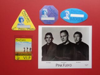 Pink Floyd,  Promo Photo,  4 Rare 1994 Division Bell Backstage Passes