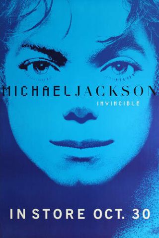 Michael Jackson Invincible _rare Original_ Promo Street Poster 2001 Epic Records