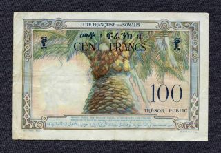French Somaliland,  Djibouti 100 Francs Banknote,  1952 Circulated