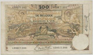 Belgium 100 Francs 23.  08.  1920,  P.  78_f,