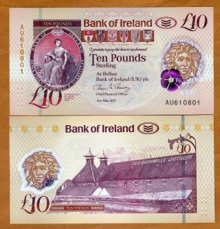 Bank Of Ireland,  Northern,  10 Pounds,  2017 (2019),  P - Polymer,  Unc