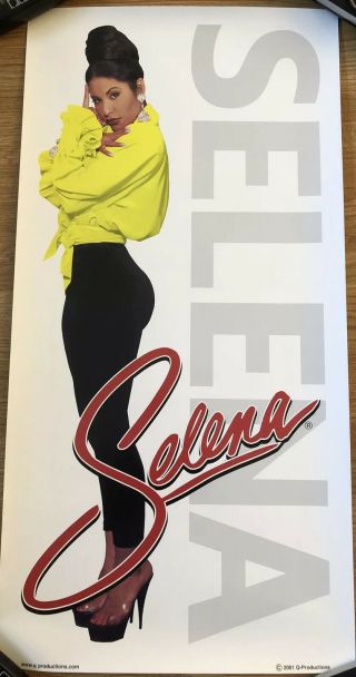 Official Selena 2001 Poster Yellow Shirt Quintanilla