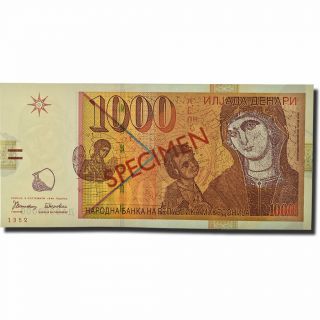 [ 564434] Specimen Banknote,  Macedonia,  1000 Denari,  1996,  1996 - 09 - 08,  Km:18s