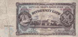 Latvia 20 Latu 1935 (b443)
