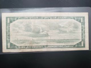 Low Serial Number W/P 0000130 Canadian 1954 One Dollar Note 2