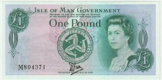 Isle Of Man 1 Pound Banknote 1983 Choice Uncirculated Pick 38