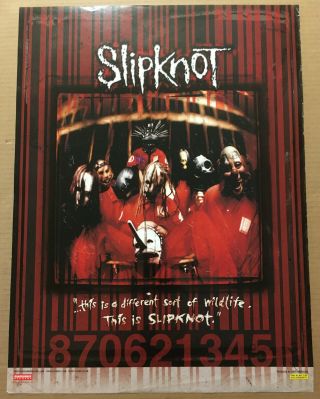 Slipknot Rare 1999 Promo Poster For Self Title Cd Usa 18x24 Never Displayed