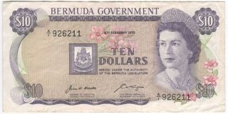 Bermuda 10 Dollars 1970 P - 25