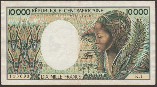 Central African Republic P - 13 / B109a Sig 9 10000 Francs 113090