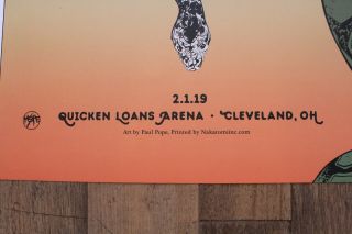 METALLICA Worldwired Tour VIP Concert Poster 1st Feb 2019 Cleveland 3