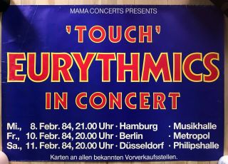 Eurythmics Rare Large German Promo Poster Touch Live Concert 80s Annie Lennox