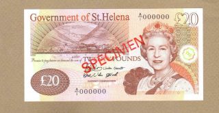 Saint Helena: 20 Pounds Banknote,  (unc),  P - 13s,  2004,