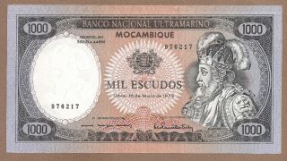 Mozambique: 1000 Escudos Banknote,  (xf/au),  P - 112a,  16.  05.  1972,