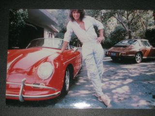 Eddie Van Halen 8 " X12 " Never Published Photo Rock Guitar Hero W/ Porsche 2