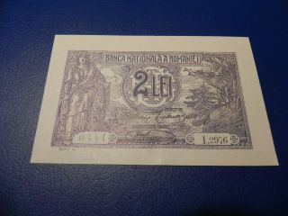 Romania 2 Lei 1920 Banknote P 27 Unc