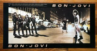 Bon Jovi Self Titled Ultra Rare Promo Poster Flat 1984