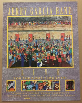 Grateful Dead Jerry Garcia Rare 1999 Promo Poster Of Live Cd 17x22 Never Display