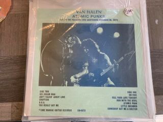 Eddie Van Halen Live Lp Bootleg - 1977 Pasasena Civic Center Atomic Punks