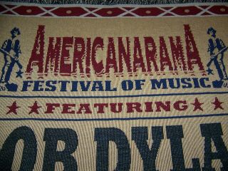 Vintage 2013 AMERICANARAMA MUSIC FESTIVAL BOB DYLAN Blanket Tapestry Art 2