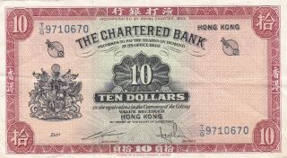 Banknote The Chartered Bank Hong Kong - 10 Dollars
