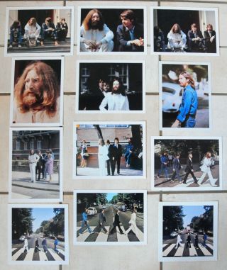Beatles 1969 Abbey Road Record Cover Photo Session,  Set 2 Of 12 Real Photographs